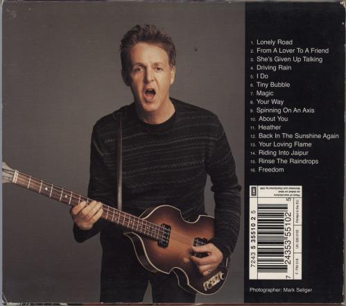 Paul McCartney and Wings Driving Rain + Slipcase CD album (CDLP) UK MCCCDDR768251