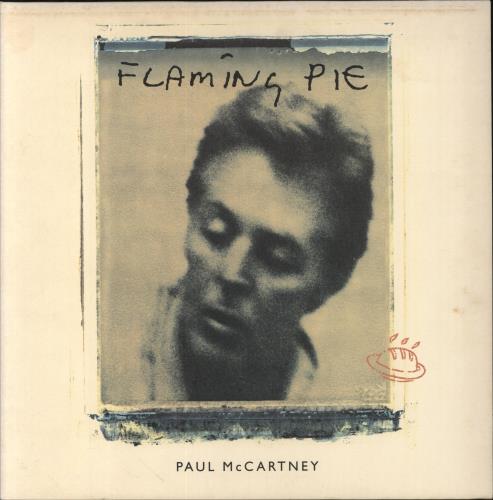 Paul McCartney and Wings Flaming Pie - Promo Stickered vinyl LP album (LP record) UK MCCLPFL858498