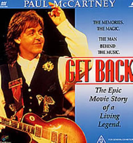 Paul McCartney and Wings Get Back Video CD Hong Kong MCCVDGE186220
