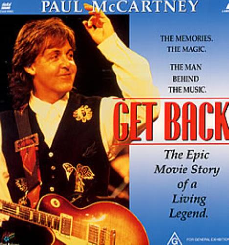 Paul McCartney and Wings Get Back laserdisc / lazerdisc Australian MCCLZGE218311