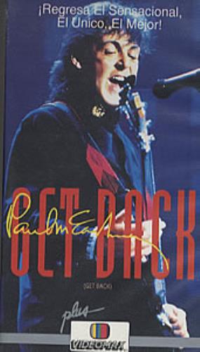 Paul McCartney and Wings Get Back video (VHS or PAL or NTSC) Mexican MCCVIGE319376
