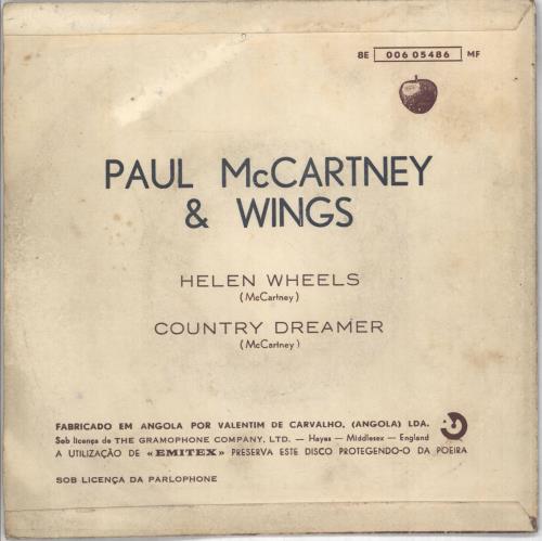 Paul McCartney and Wings Helen Wheels 7" vinyl single (7 inch record / 45) South African MCC07HE727704