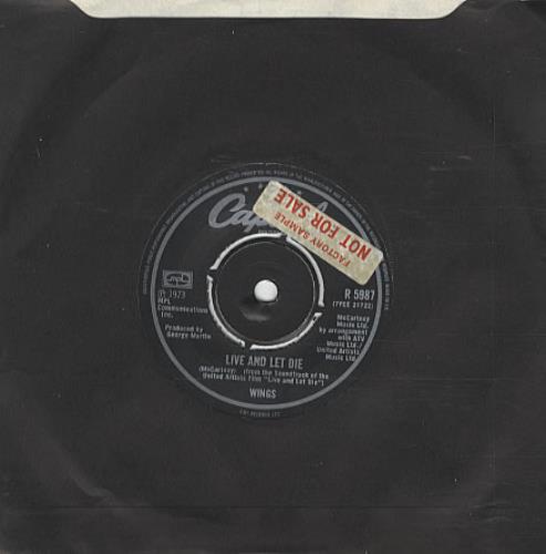 Paul McCartney and Wings Live And Let Die - Factory Sample 7" vinyl single (7 inch record / 45) UK MCC07LI10213