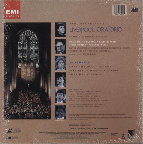 Paul McCartney and Wings Liverpool Oratorio - Shrink laserdisc / lazerdisc US MCCLZLI188284