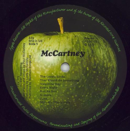 Paul McCartney and Wings McCartney - 1st - EX vinyl LP album (LP record) UK MCCLPMC232173