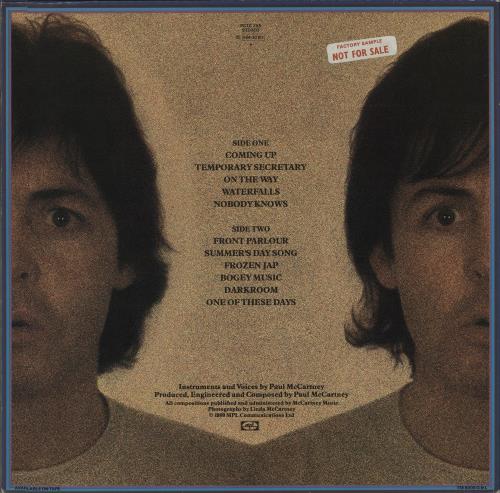 Paul McCartney and Wings McCartney II - Factory Sample vinyl LP album (LP record) UK MCCLPMC335531