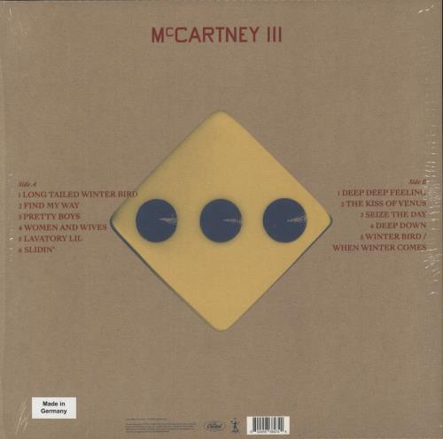 Paul McCartney and Wings McCartney III - Tri-Coloured SWIRL Vinyl + Opened Shrink vinyl LP album (LP record) UK MCCLPMC873849