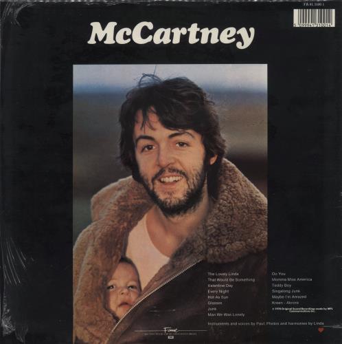 Paul McCartney and Wings McCartney vinyl LP album (LP record) UK MCCLPMC874038