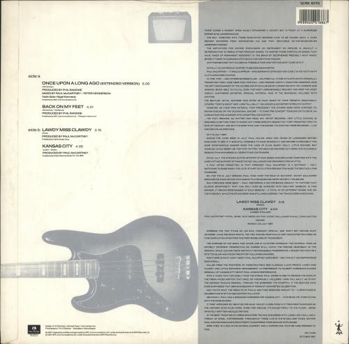 Paul McCartney and Wings Once Upon A Long Ago (Extended Version) - EX 12" vinyl single (12 inch record / Maxi-single) UK MCC12ON696490