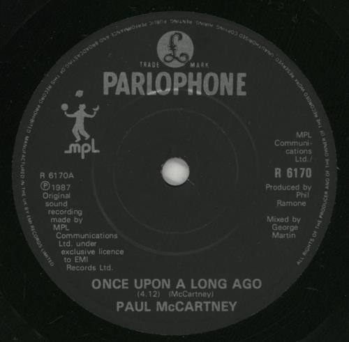 Paul McCartney and Wings Once Upon A Long Ago - solid 7" vinyl single (7 inch record / 45) UK MCC07ON592386