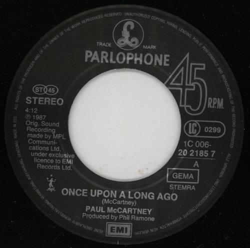 Paul McCartney and Wings Once Upon A Long Ago 7" vinyl single (7 inch record / 45) Dutch MCC07ON755247