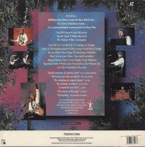 Paul McCartney and Wings Paul Is Live - Shrink laserdisc / lazerdisc US MCCLZPA876673