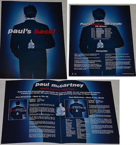 Paul McCartney and Wings Paul's Back! media press pack UK MCCPPPA256273