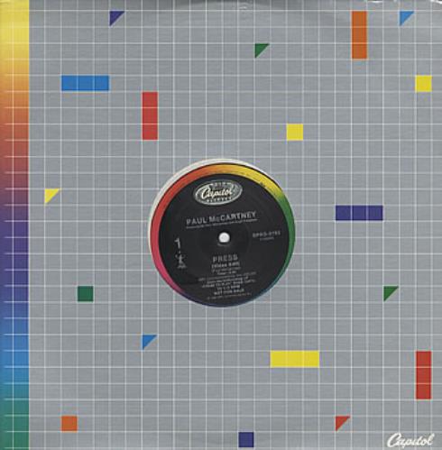 Paul McCartney and Wings Press 12" vinyl single (12 inch record / Maxi-single) US MCC12PR13417