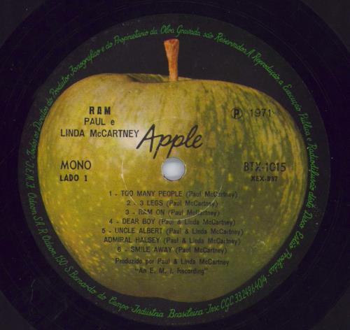 Paul McCartney and Wings Ram - Mono vinyl LP album (LP record) Brazilian MCCLPRA821361
