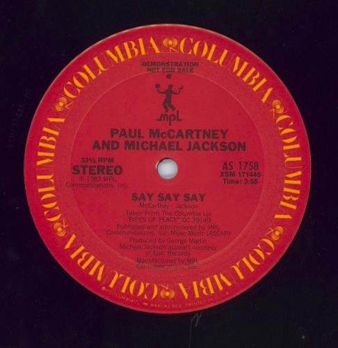 Paul McCartney and Wings Say Say Say 12" vinyl single (12 inch record / Maxi-single) US MCC12SA65411