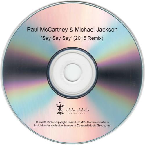 Paul McCartney and Wings Say Say Say CD-R acetate UK MCCCRSA691095