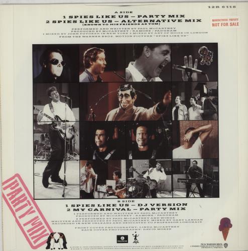 Paul McCartney and Wings Spies Like Us - Factory Sample 12" vinyl single (12 inch record / Maxi-single) UK MCC12SP662849