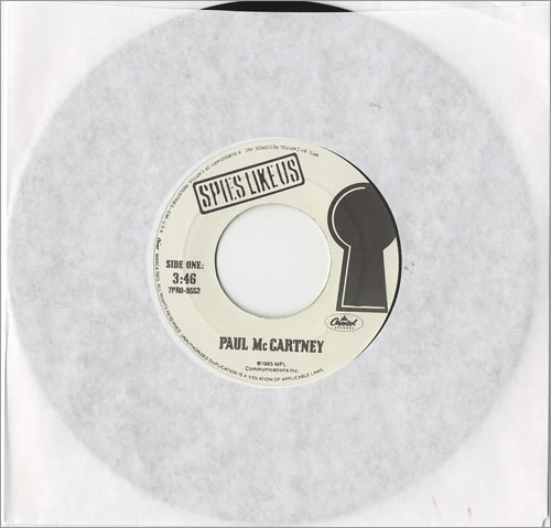 Paul McCartney and Wings Spies Like Us 7" vinyl single (7 inch record / 45) US MCC07SP20860