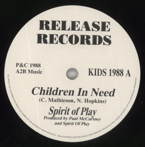 Paul McCartney and Wings Spirit Of Play 7" vinyl single (7 inch record / 45) UK MCC07SP30618