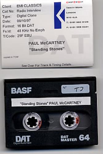 Paul McCartney and Wings Standing Stones - Radio Interview digital audio tape DAT UK MCCDAST126001
