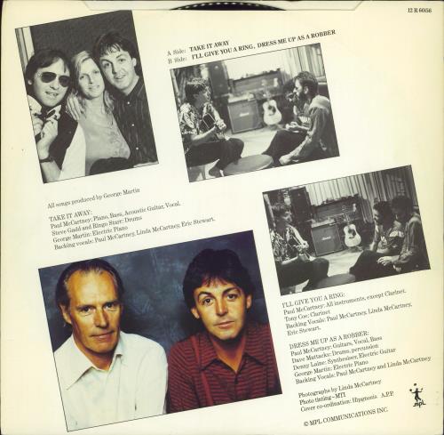 Paul McCartney and Wings Take It Away - EX 12" vinyl single (12 inch record / Maxi-single) UK MCC12TA770644