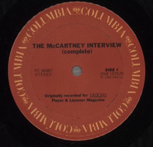 Paul McCartney and Wings The McCartney Interview vinyl LP album (LP record) US MCCLPTH432880