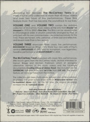 Paul McCartney and Wings The McCartney Years - Sealed DVD UK MCCDDTH418326