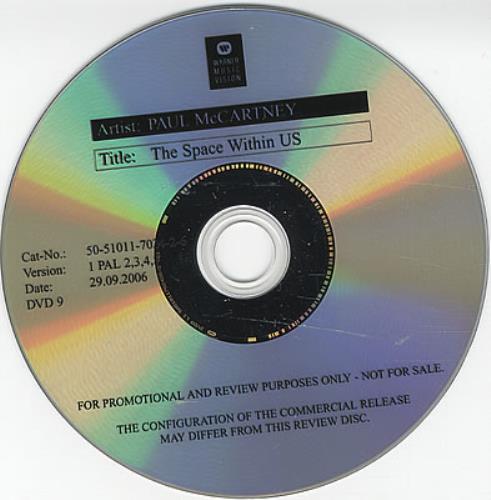 Paul McCartney and Wings The Space Within Us DVD UK MCCDDTH382330