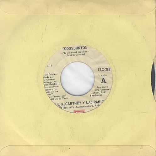 Paul McCartney and Wings Todos Juntos 7" vinyl single (7 inch record / 45) Mexican MCC07TO337713