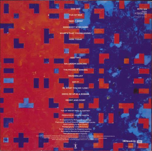 Paul McCartney and Wings Tug Of War - EX vinyl LP album (LP record) UK MCCLPTU771286