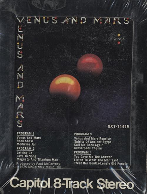 Paul McCartney and Wings Venus And Mars - Sealed 8-track cassette US MCC8TVE439386