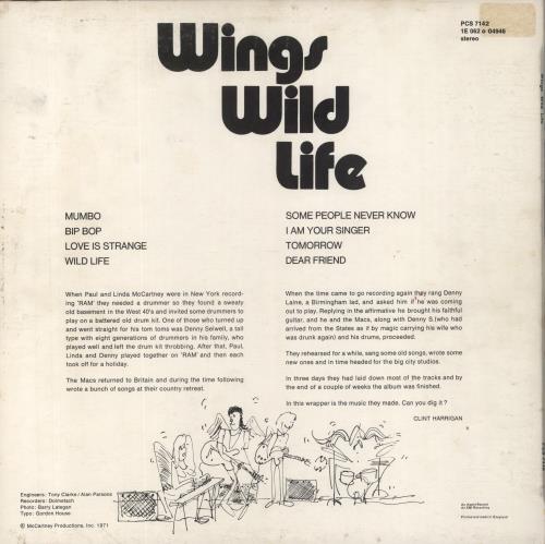 Paul McCartney and Wings Wild Life - 1st - EX vinyl LP album (LP record) UK MCCLPWI712266