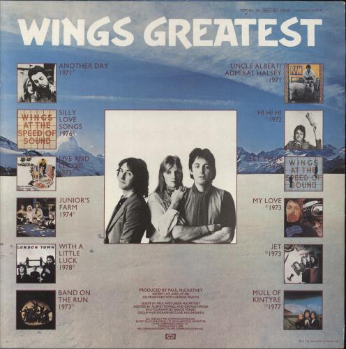 Paul McCartney and Wings Wings Greatest vinyl LP album (LP record) UK MCCLPWI253299