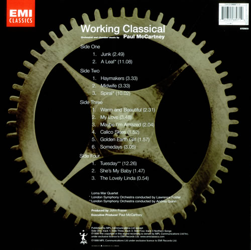 Paul McCartney and Wings Working Classical - Sealed 2-LP vinyl record set (Double LP Album) UK MCC2LWO191003