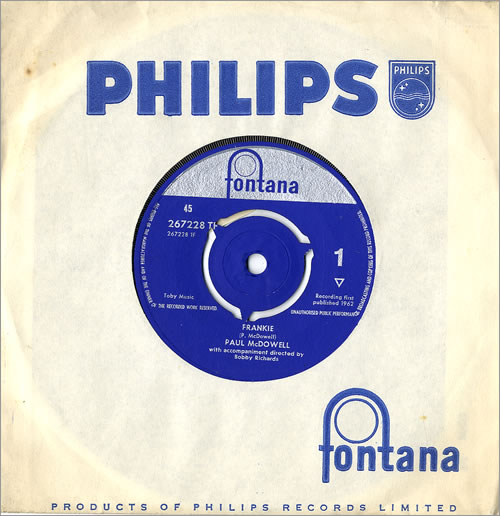 Paul McDowell Frankie 7" vinyl single (7 inch record / 45) UK PM007FR484485