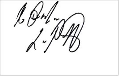 Paul Nicholas Autograph On Plain Card memorabilia UK PN2MMAU268859