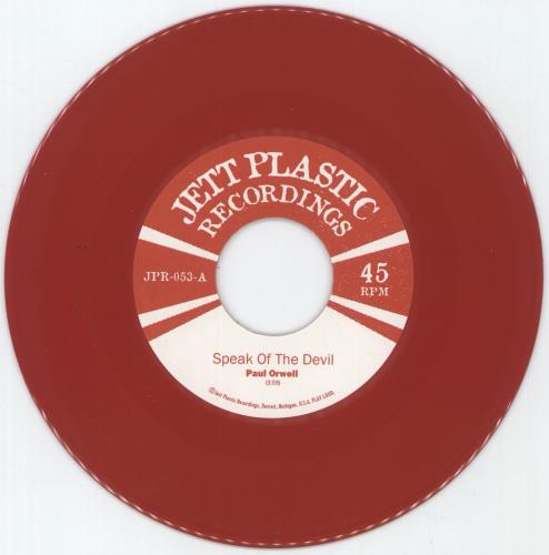 Paul Orwell Speak Of The Devil - Red Vinyl 7" vinyl single (7 inch record / 45) US QBY07SP883620