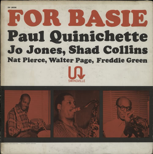 Paul Quinichette For Basie vinyl LP album (LP record) US PQCLPFO587589