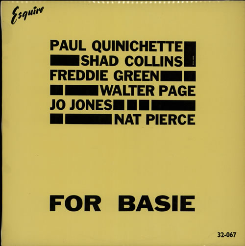 Paul Quinichette For Basie vinyl LP album (LP record) UK PQCLPFO587590