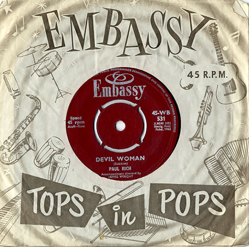 Paul Rich Devil Woman 7" vinyl single (7 inch record / 45) UK P4007DE619423