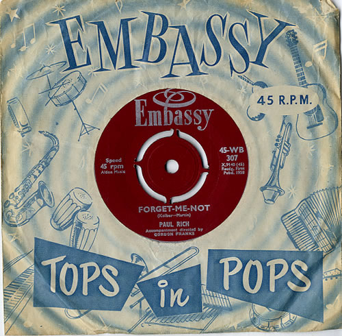 Paul Rich Forget-Me-Not 7" vinyl single (7 inch record / 45) UK P4007FO611853