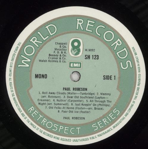 Paul Robeson Paul Robeson vinyl LP album (LP record) UK PC8LPPA866514