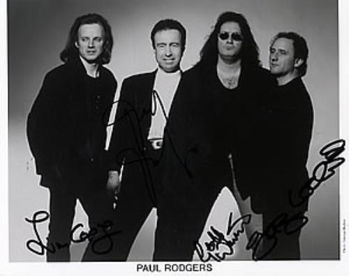 Paul Rodgers Fully Autographed Publicity Photograph photograph UK RGRPHFU260068