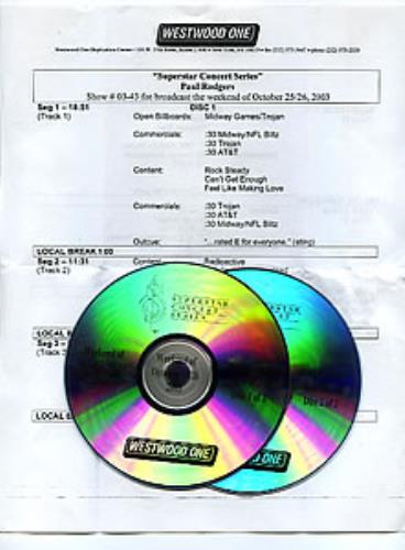 Paul Rodgers Superstar Concert Series 2 CD album set (Double CD) US RGR2CSU273842