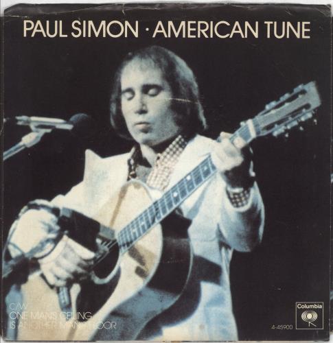 Paul Simon American Tune - Promo Stickered 7" vinyl single (7 inch record / 45) US PSI07AM713893
