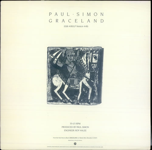 Paul Simon Graceland 12" vinyl single (12 inch record / Maxi-single) US PSI12GR66101