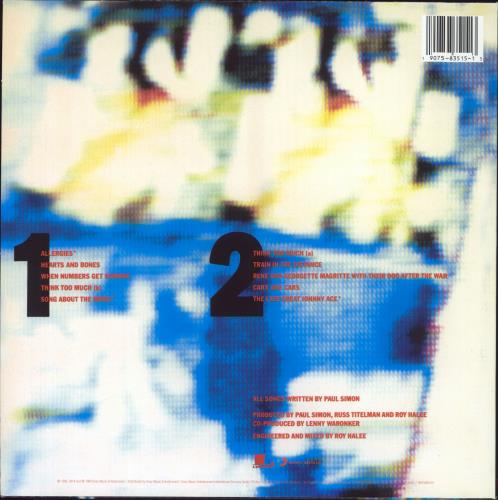 Paul Simon Hearts And Bones vinyl LP album (LP record) US PSILPHE829336