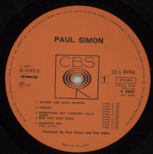 Paul Simon Paul Simon vinyl LP album (LP record) Dutch PSILPPA534383
