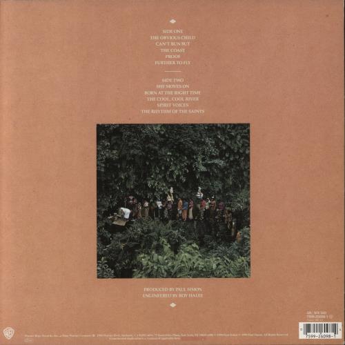 Paul Simon Rhythm Of The Saints vinyl LP album (LP record) UK PSILPRH362527